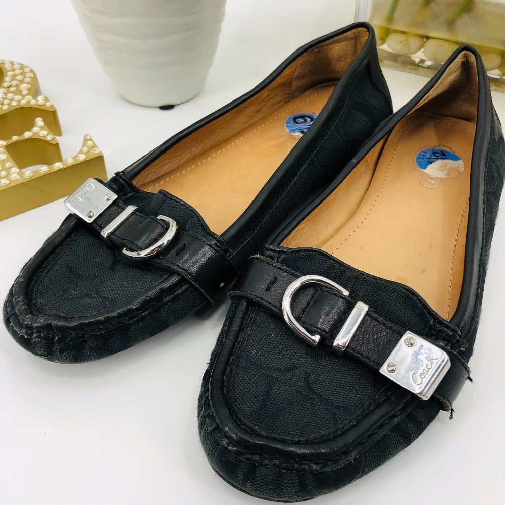 Coach Logo Flats Loafers - Picture 3 of 7